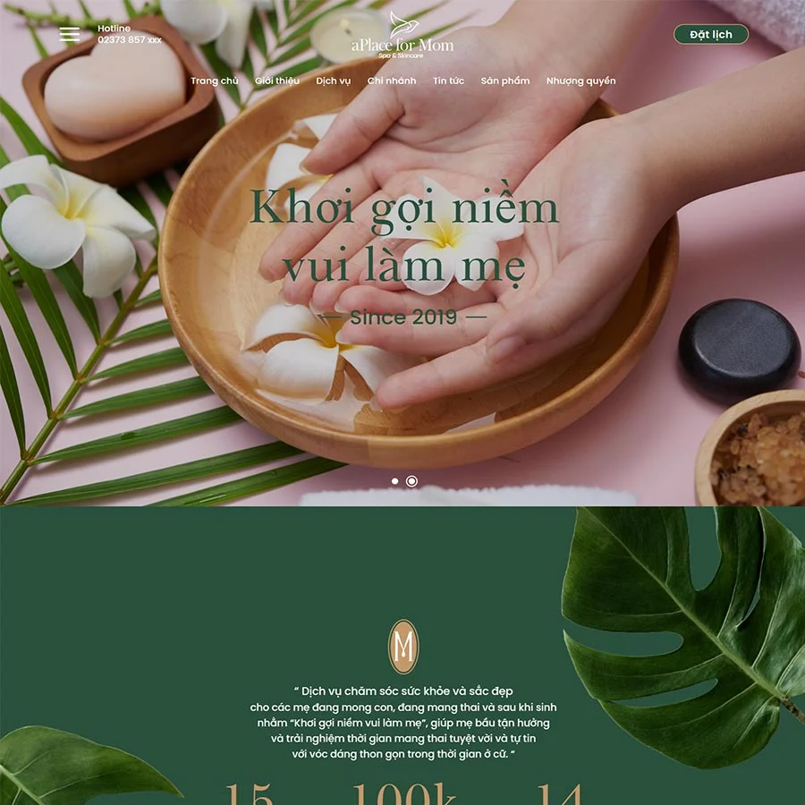 Theme WordPress dịch vụ chăm sóc mẹ và bé 03