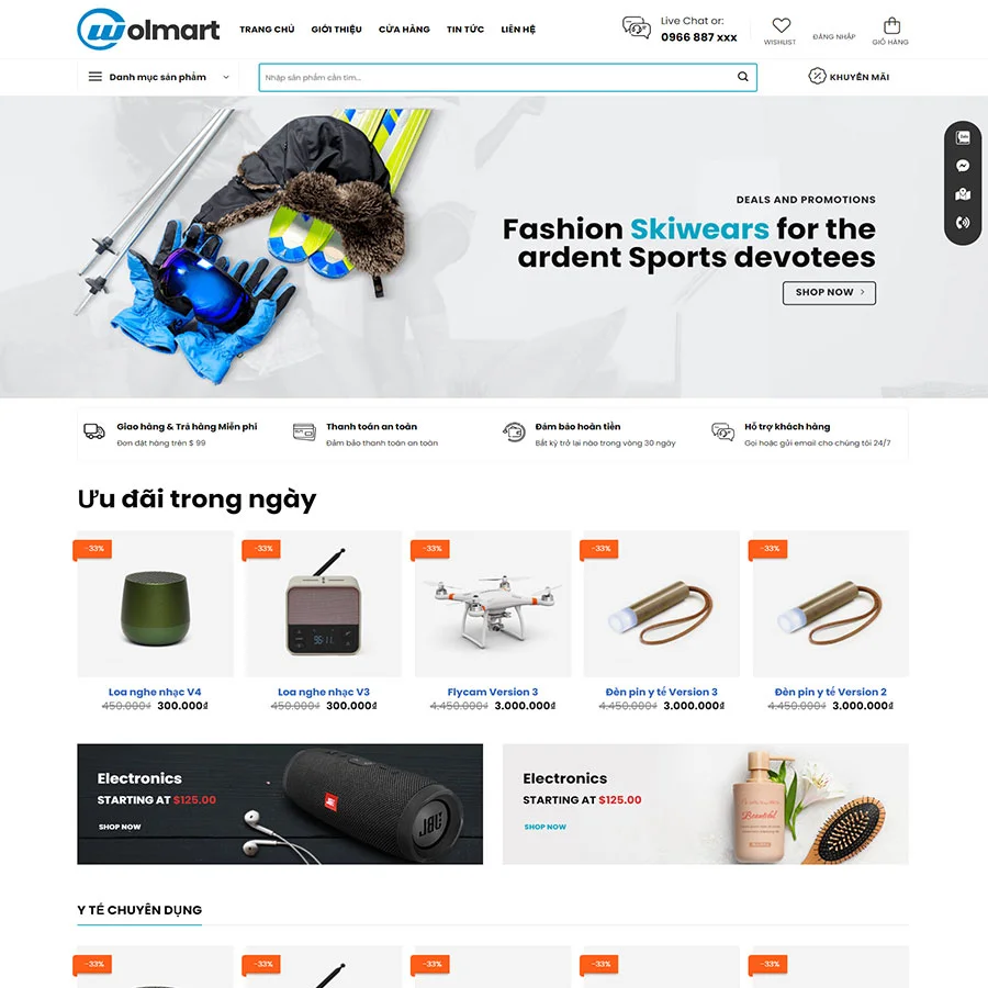 Theme WordPress bán đồ công nghệ