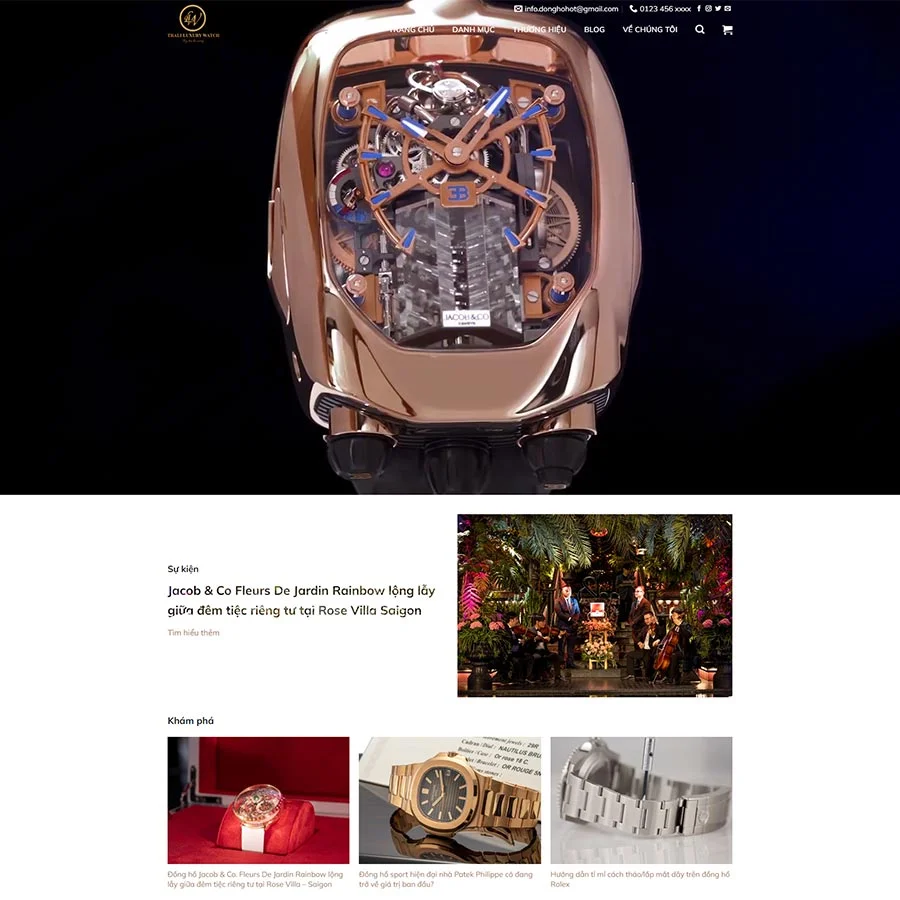 Theme WordPress bán đồng hồ cao cấp 02