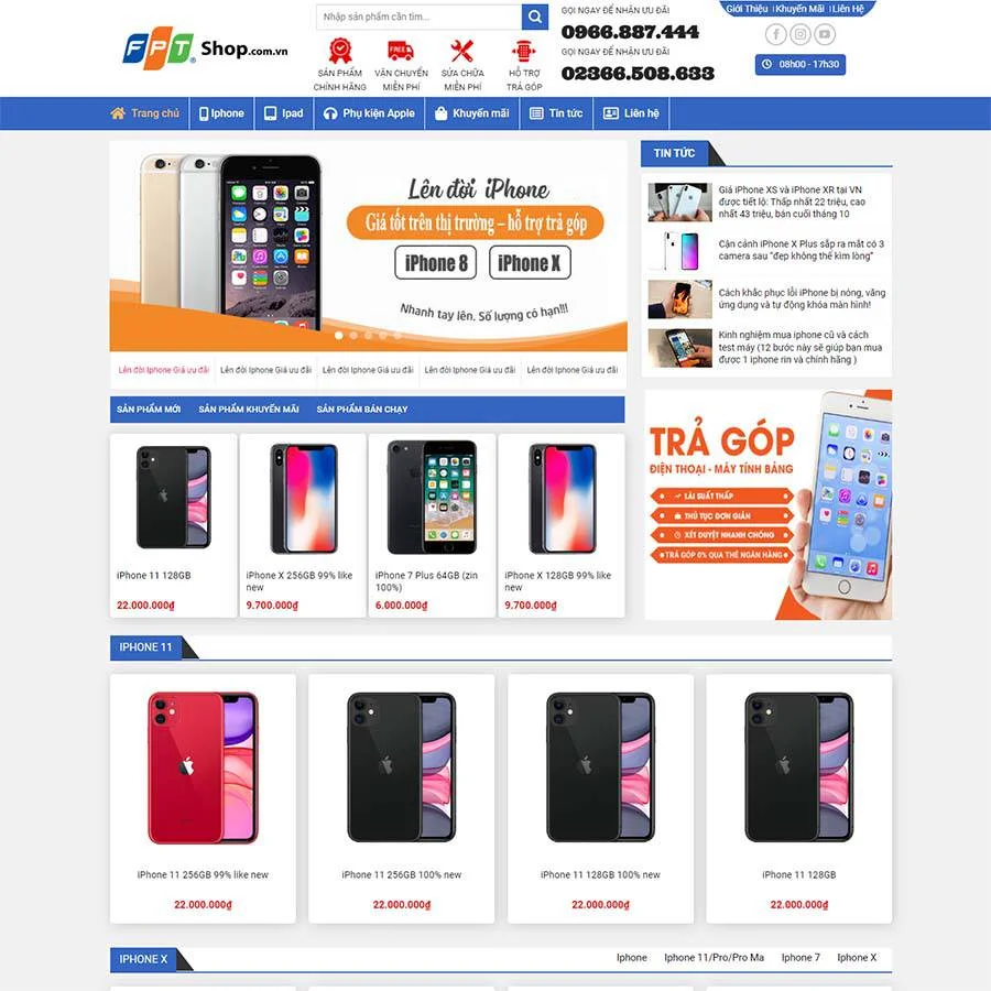 Theme WordPress bán iphone