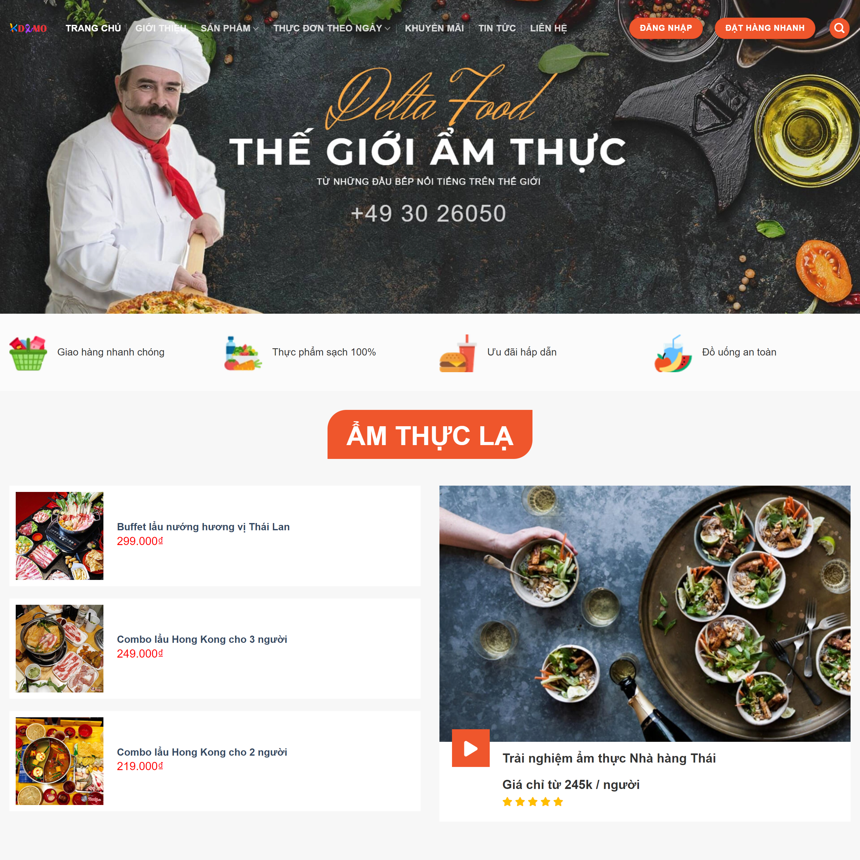 Theme WordPress Thế giới Ẩm thực