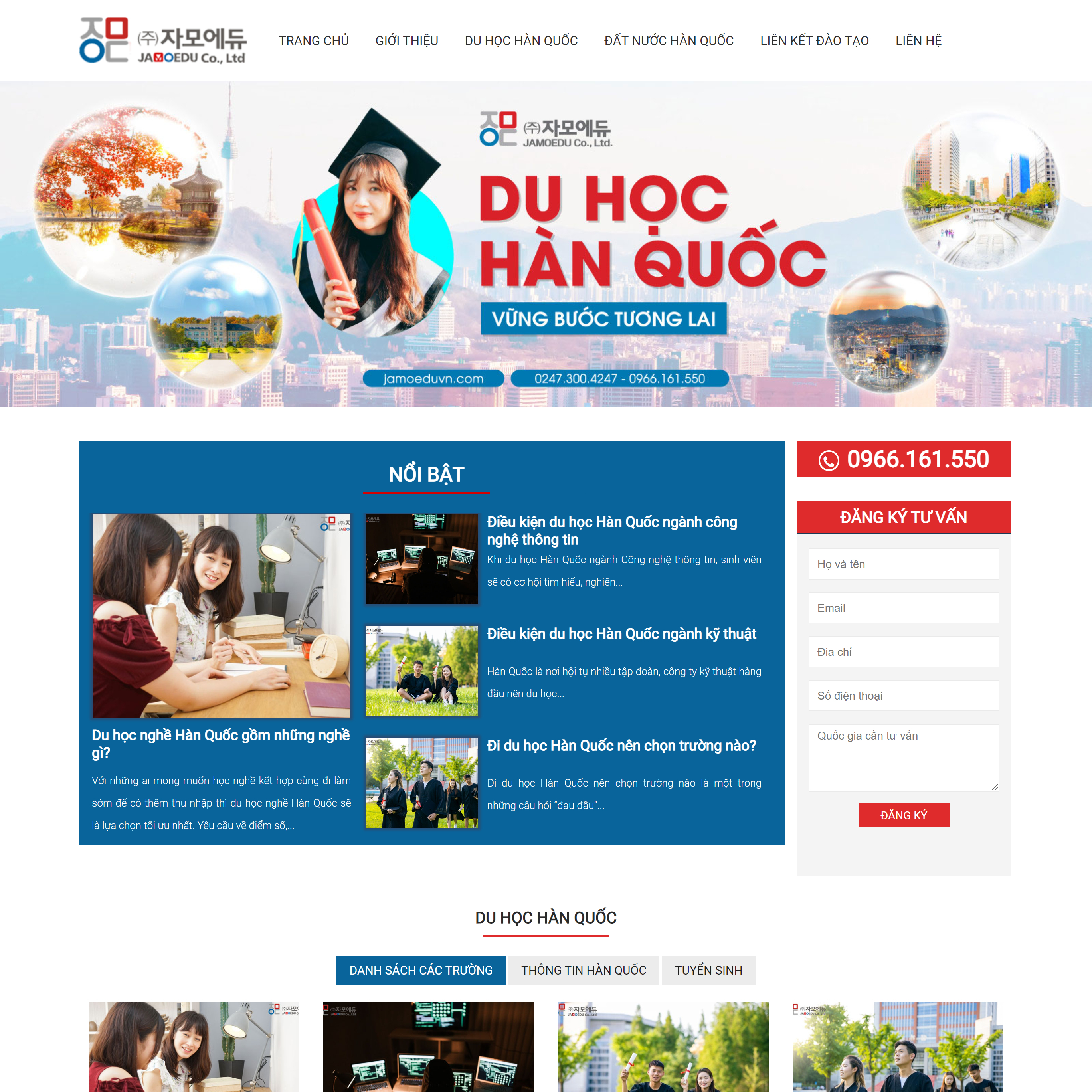 Theme WordPress Tư vấn du học Hàn Quốc