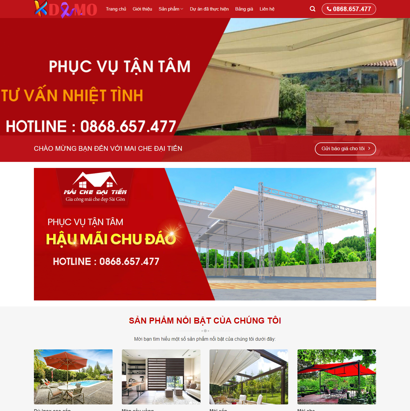 Theme WordPress Mái che