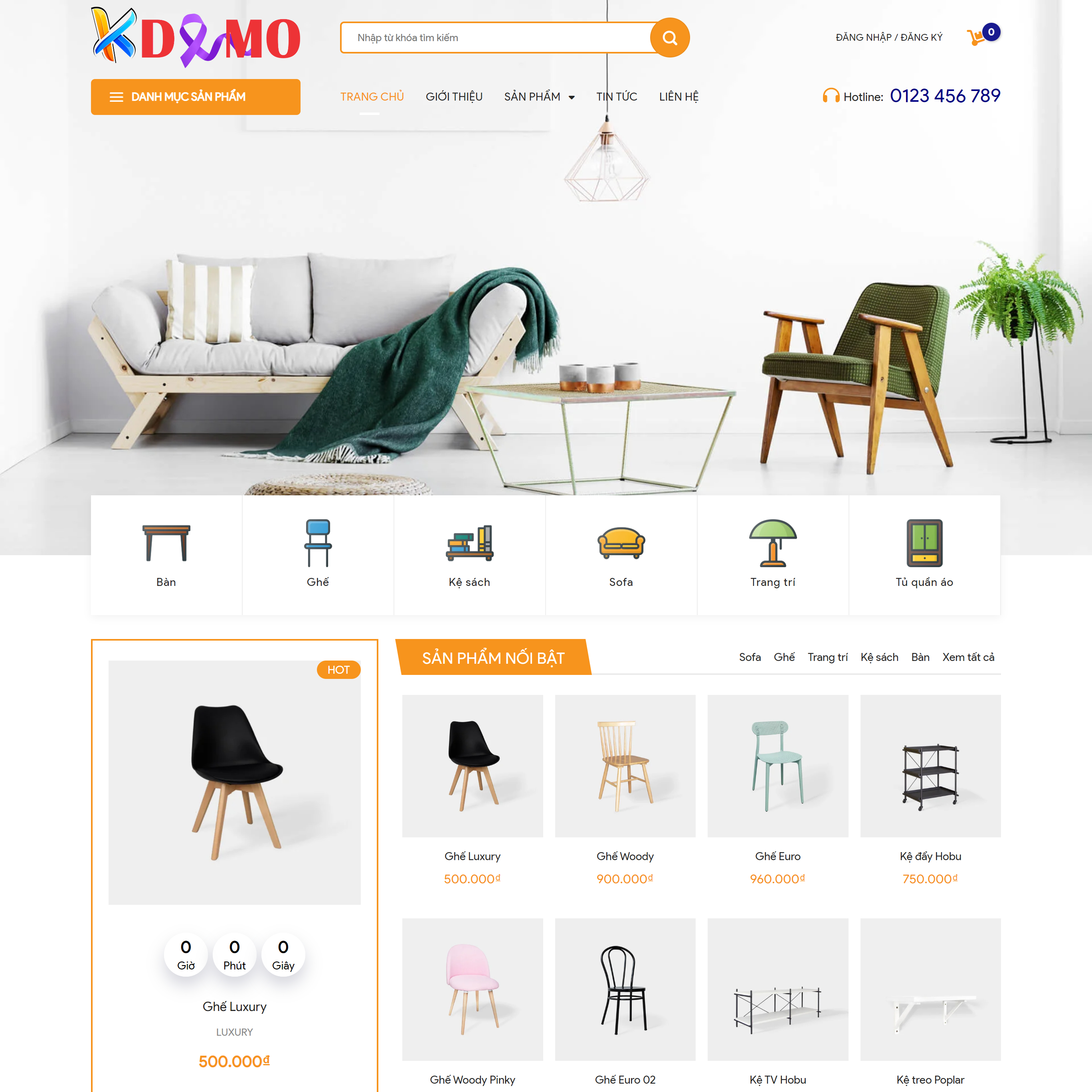 Theme WordPress Nội thất 01