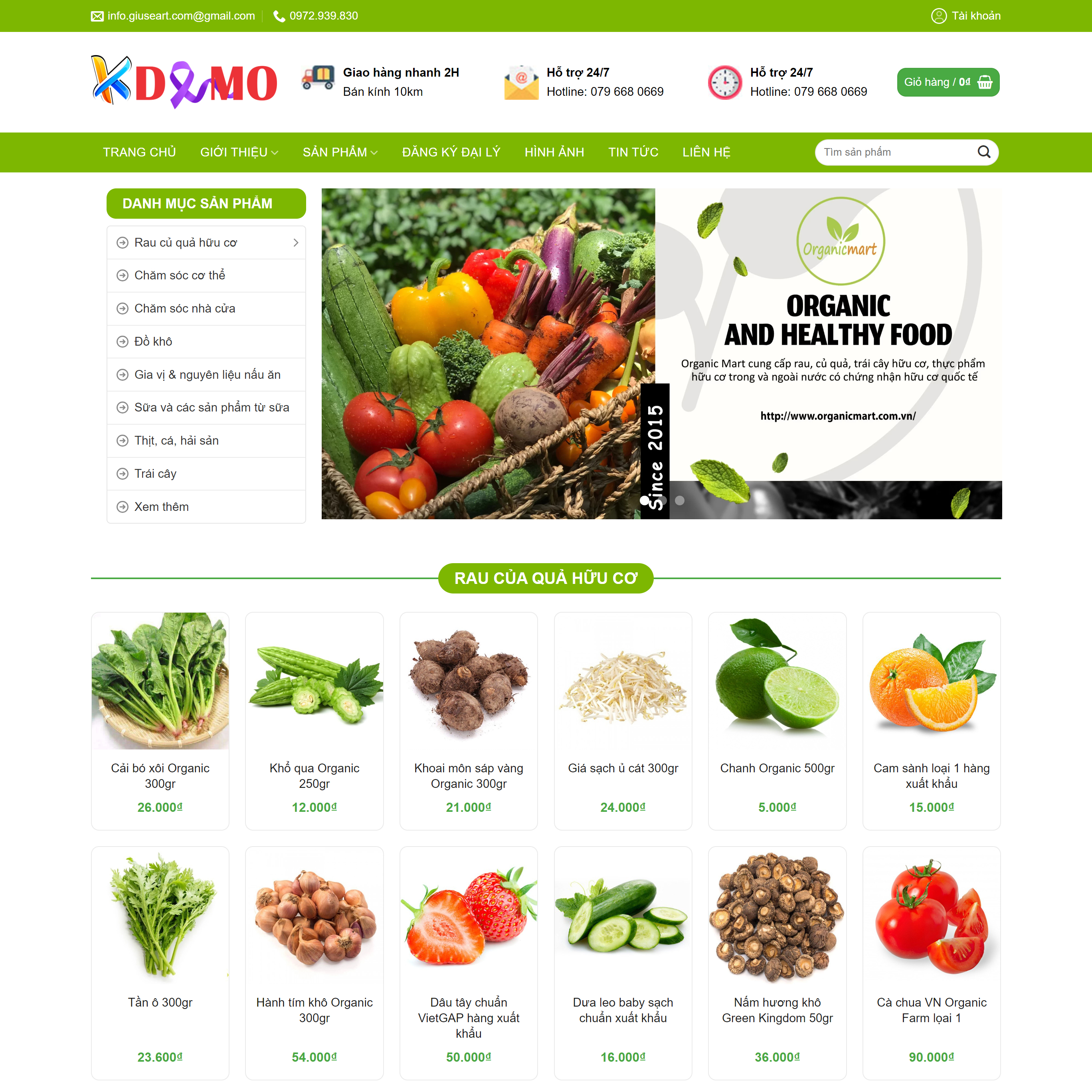 Theme WordPress Thực phẩm sạch