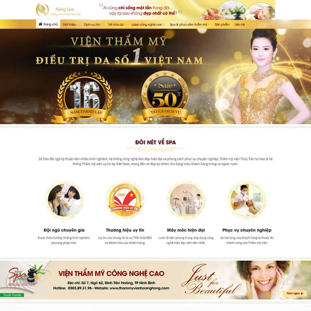 Theme WordPress Spa làm đẹp 02