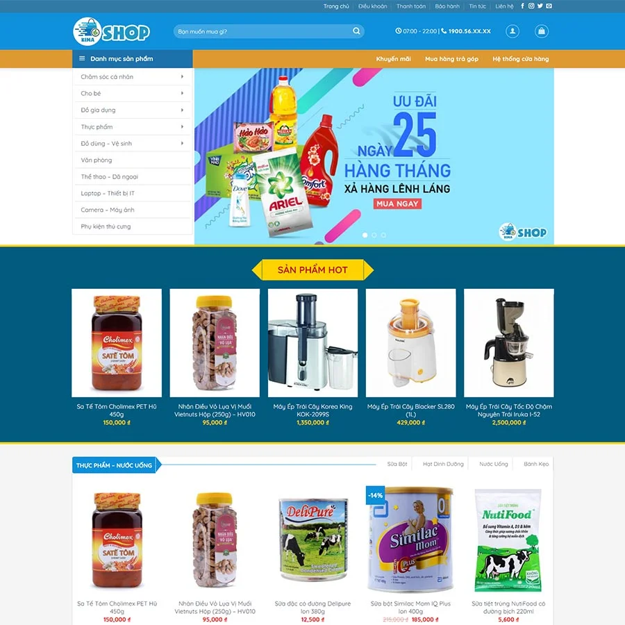 Theme WordPress bán tạp hóa 03