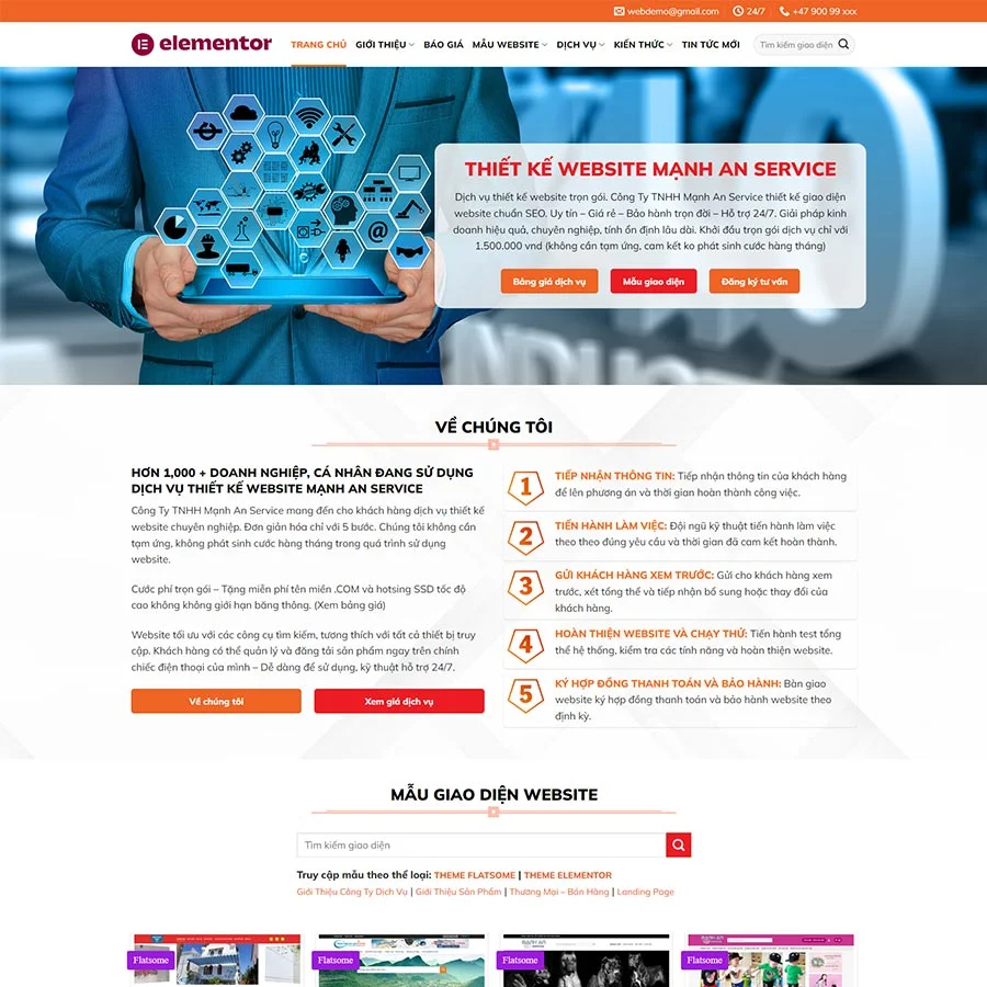 Theme WordPress công ty thiết kế website 06