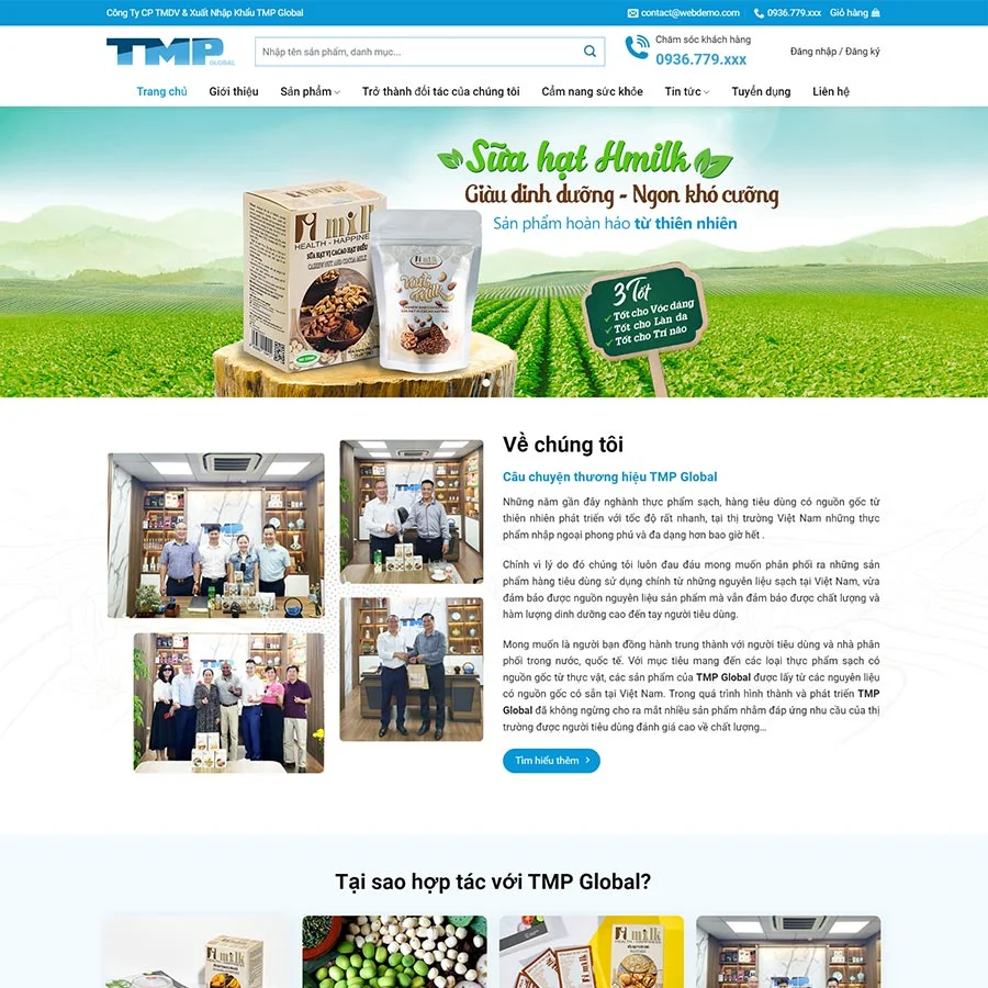 Theme WordPress thực phẩm sạch 02