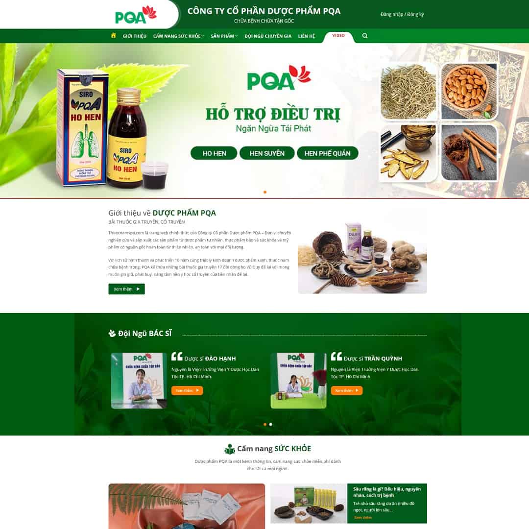 Theme WordPress bán dược phẩm, thuốc nam