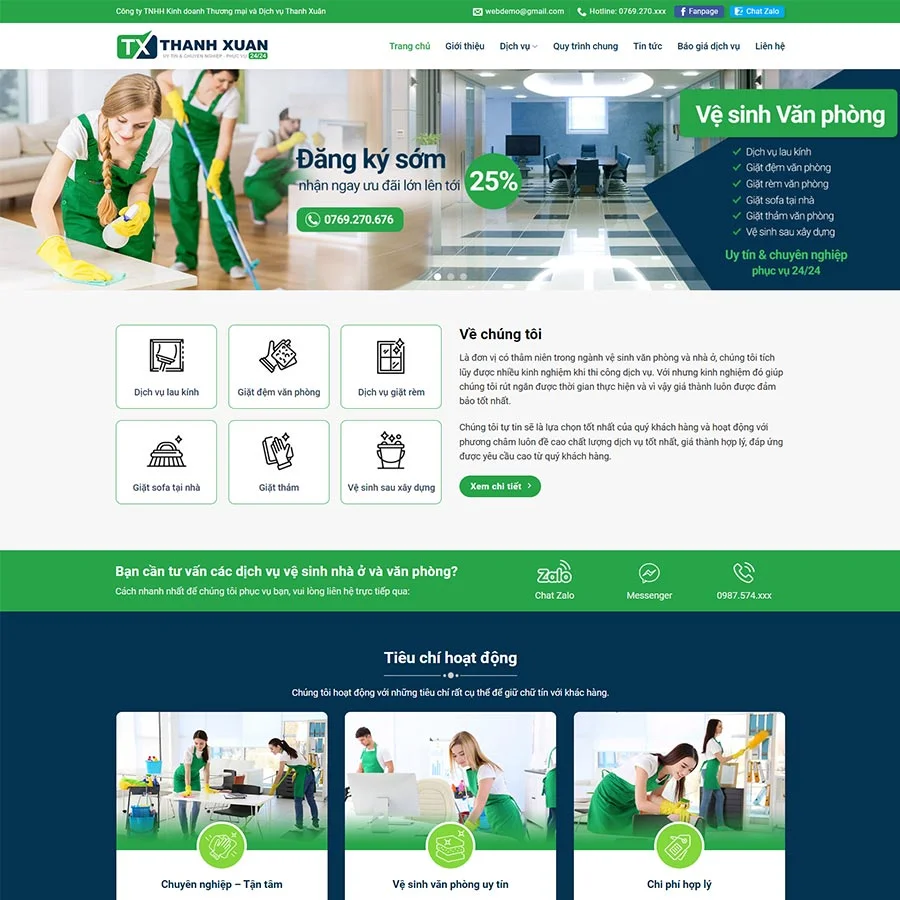 Theme WordPress dịch vụ vệ sinh 04