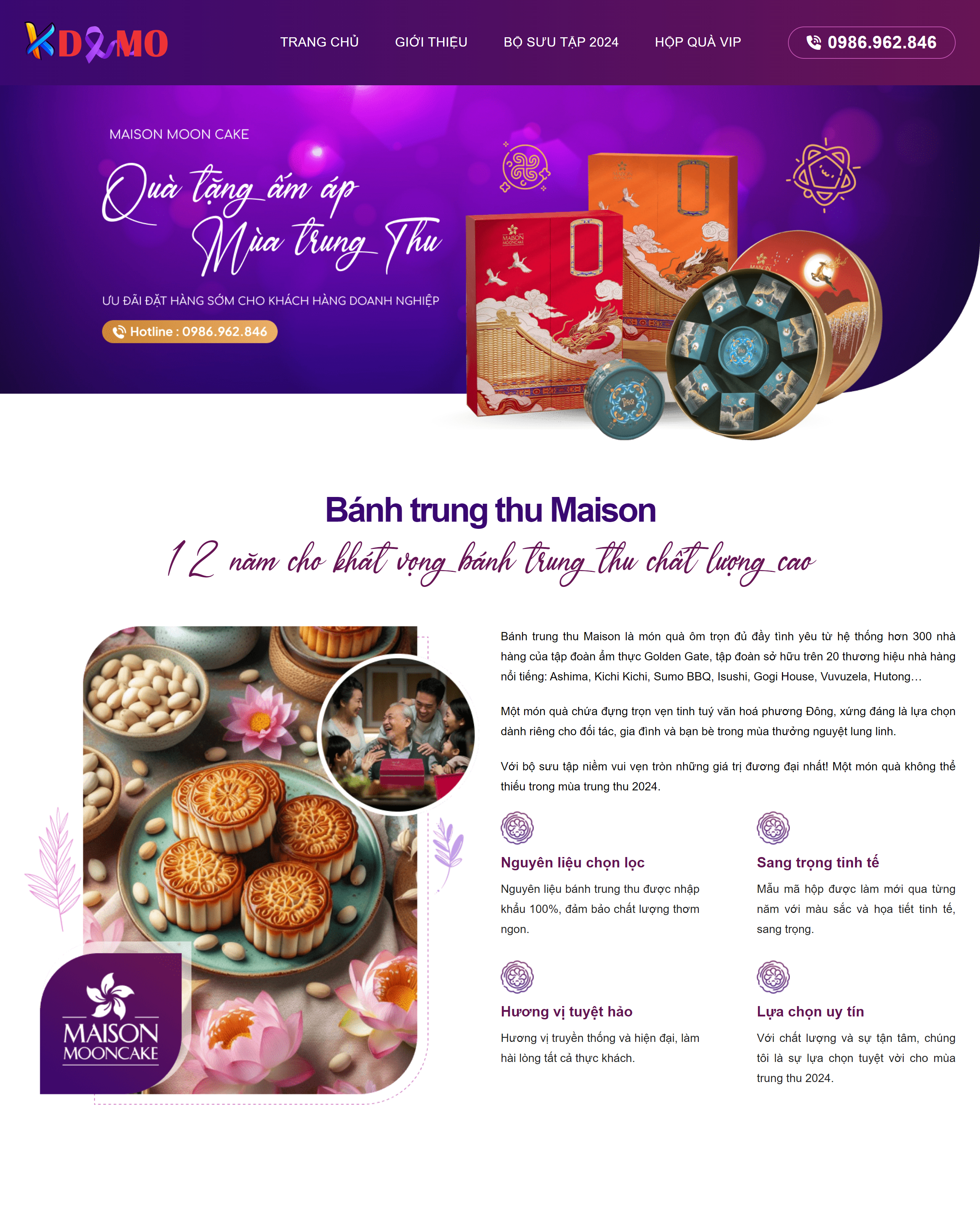 Theme WordPress Bánh Trung thu 2