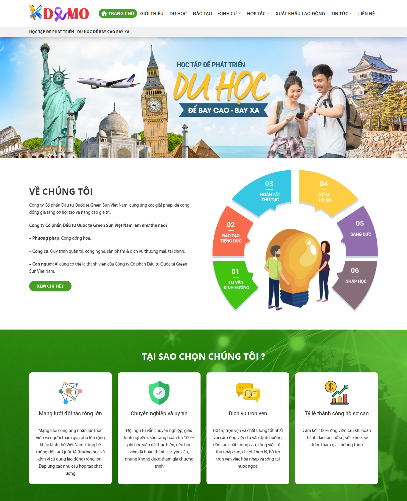 Theme WordPress Tư vấn du học