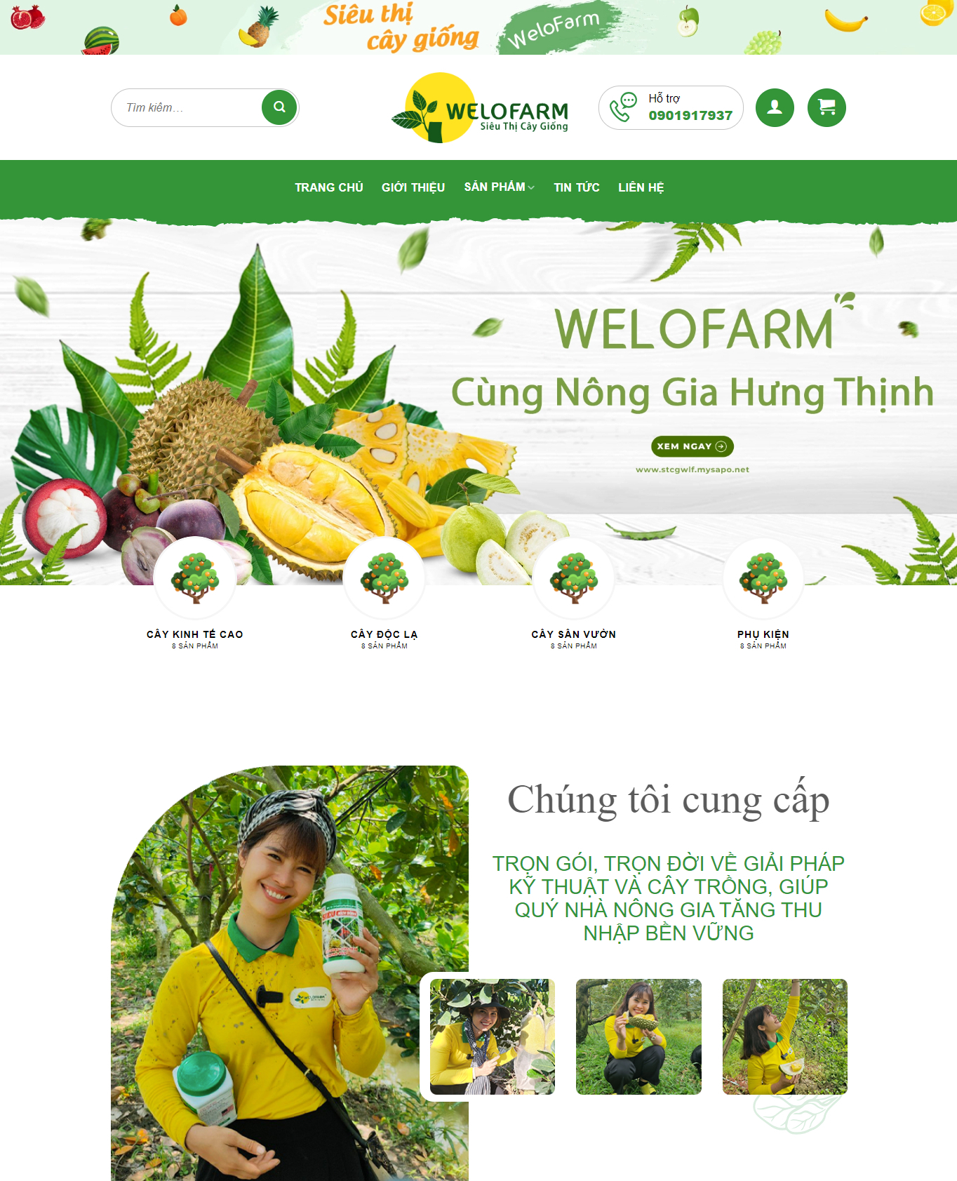 Theme WordPress Nông sản 03