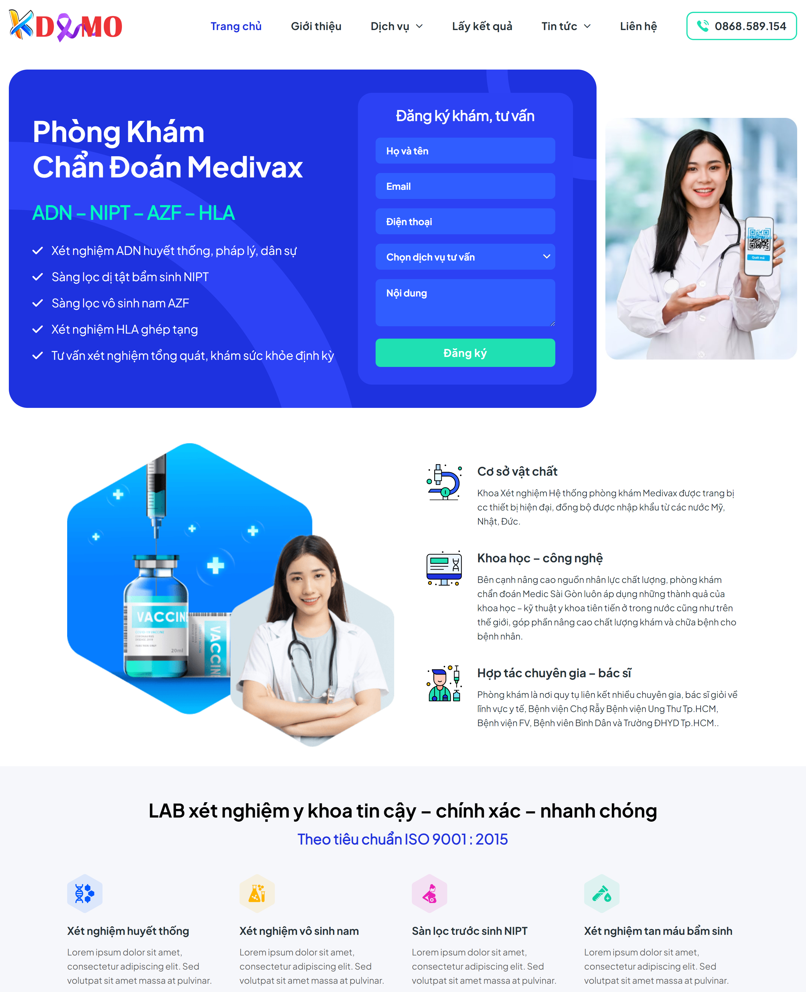 Theme WordPress Phòng khám 07