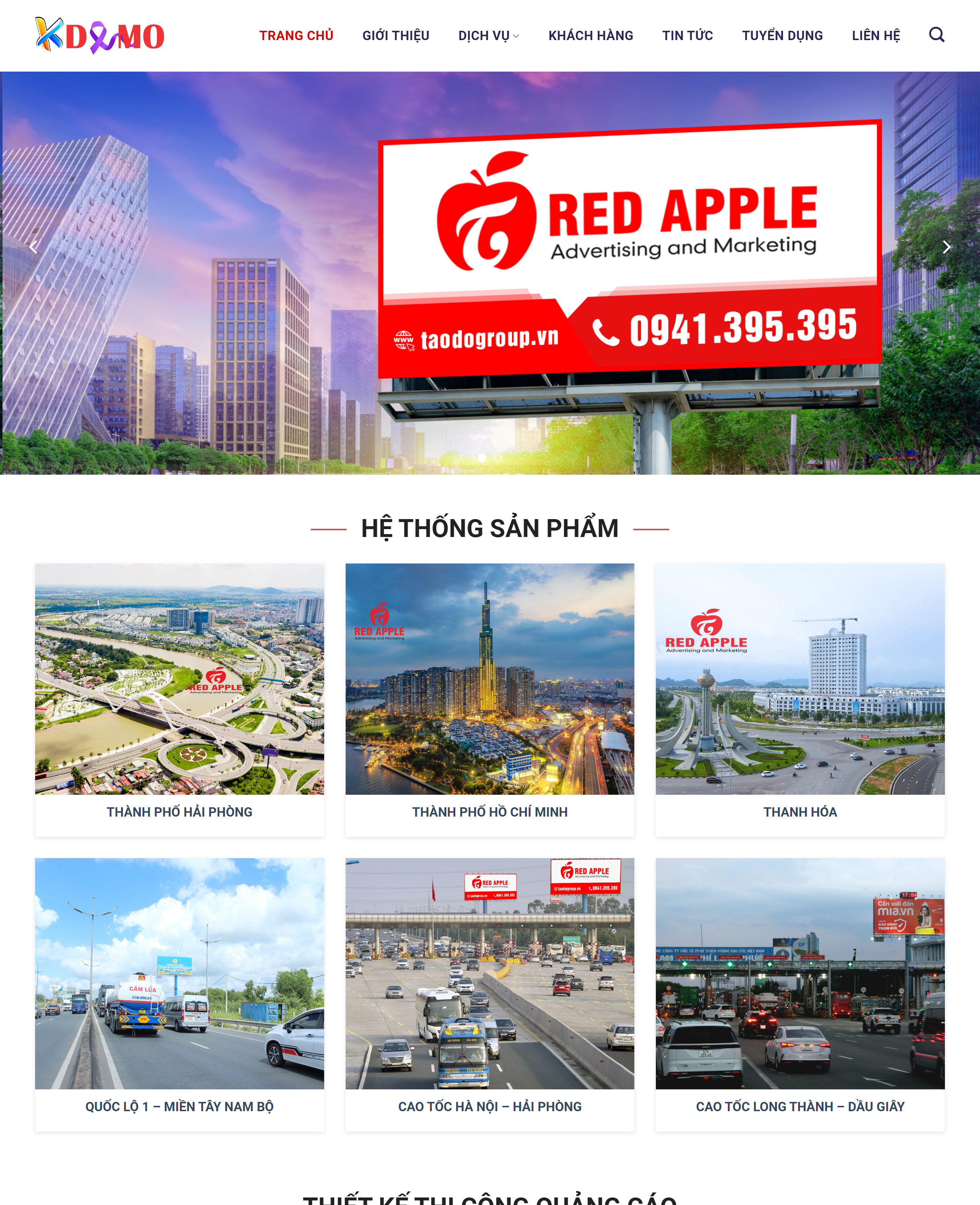 Theme WordPress Quảng cáo Táo đỏ