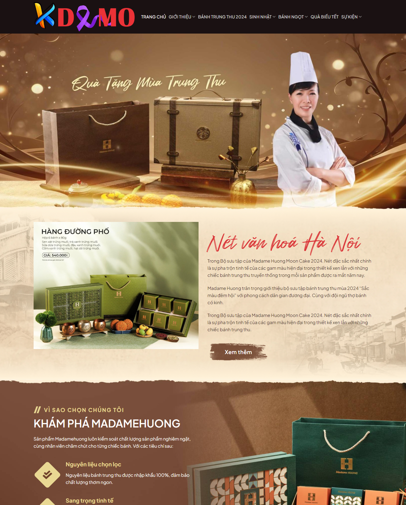 Theme WordPress Bánh Trung thu 3