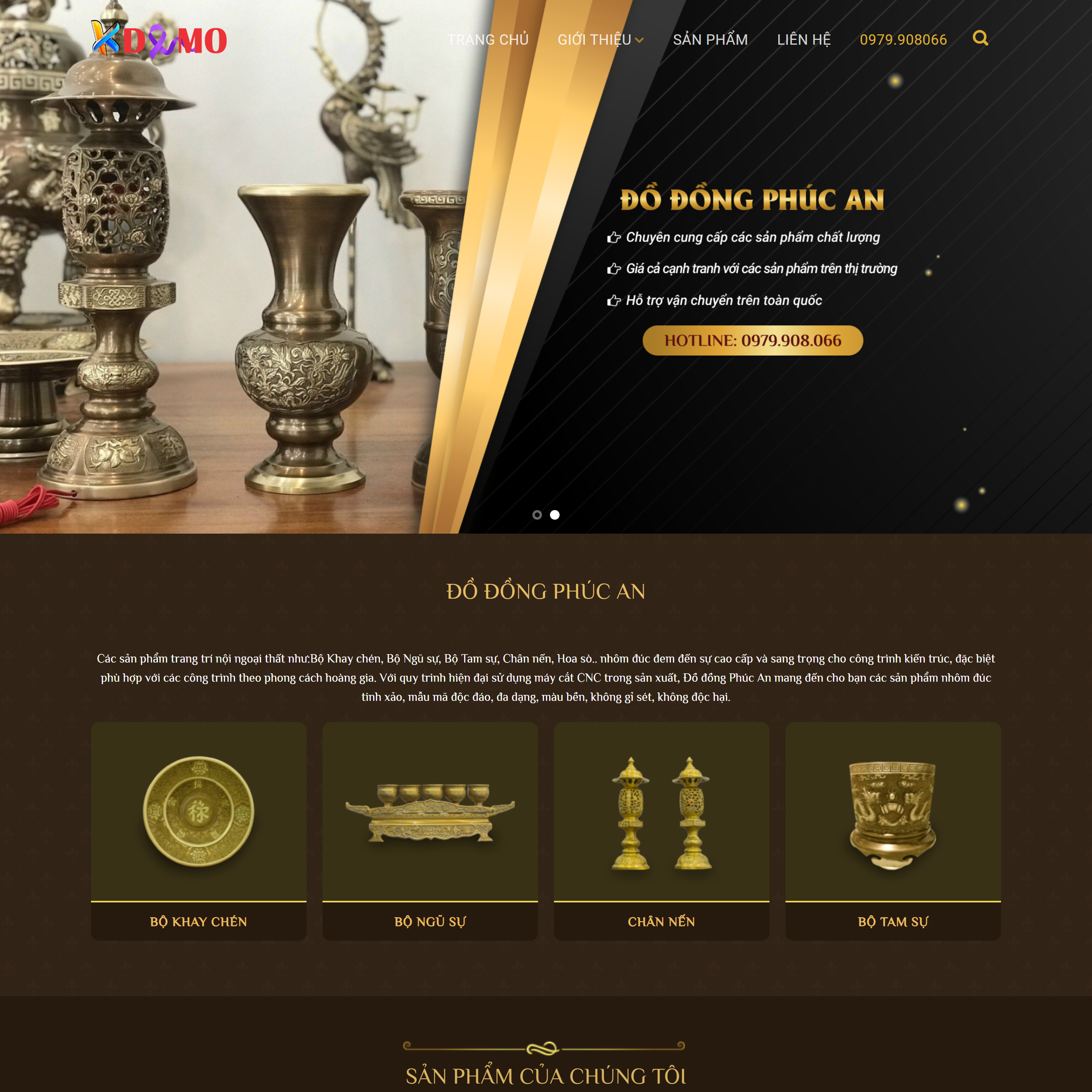 Theme WordPress Đồ đồng Phúc An