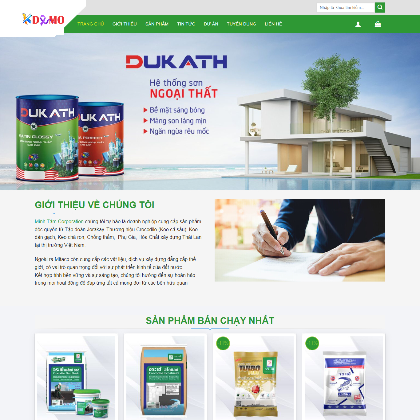 Theme WordPress Sơn nước Dukath