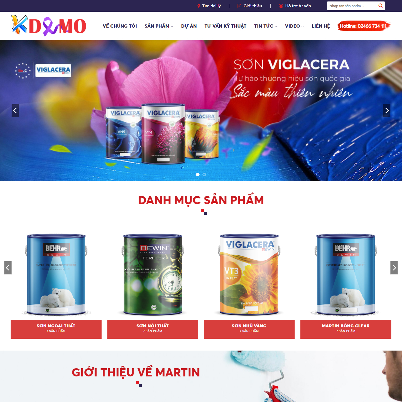 Theme WordPress Sơn nước Viglacera
