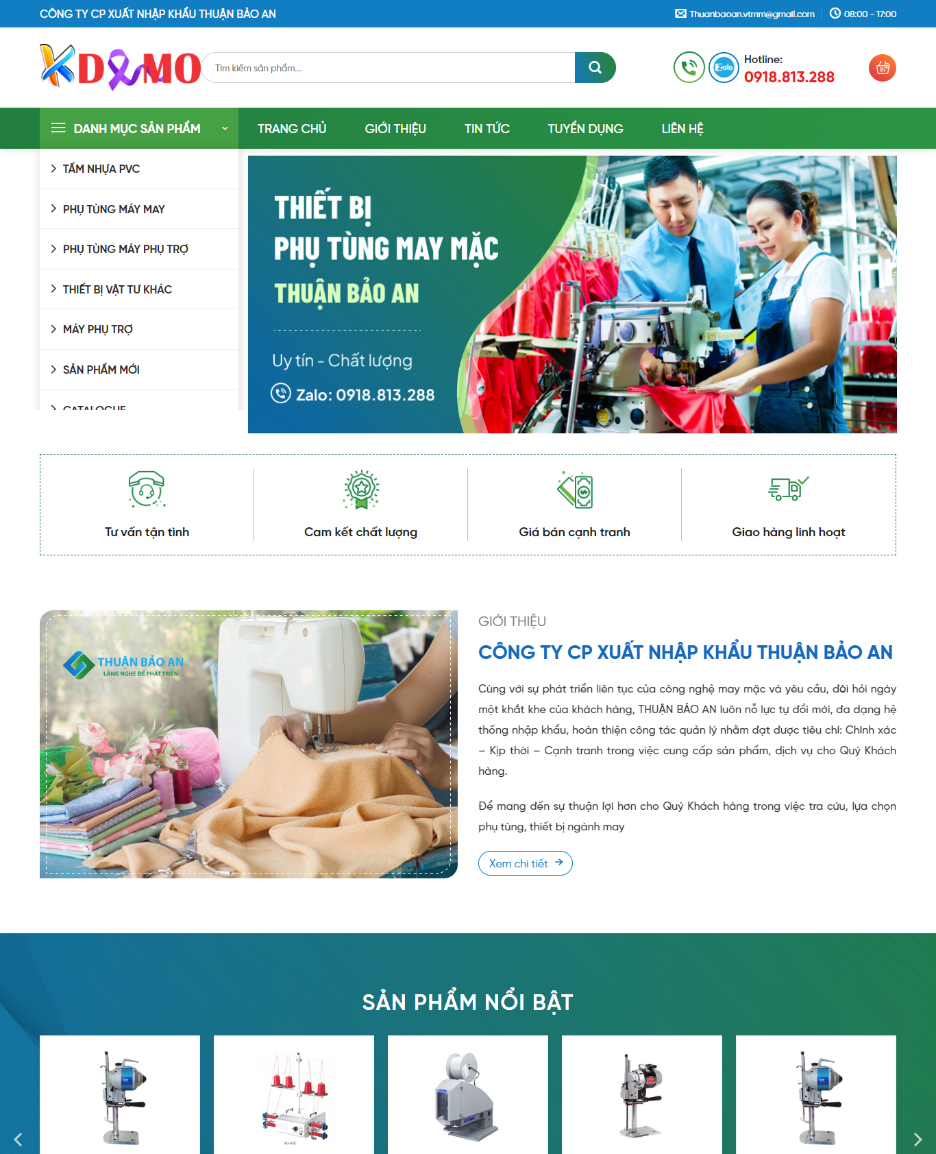 Theme WordPress Phụ tùng may mặc