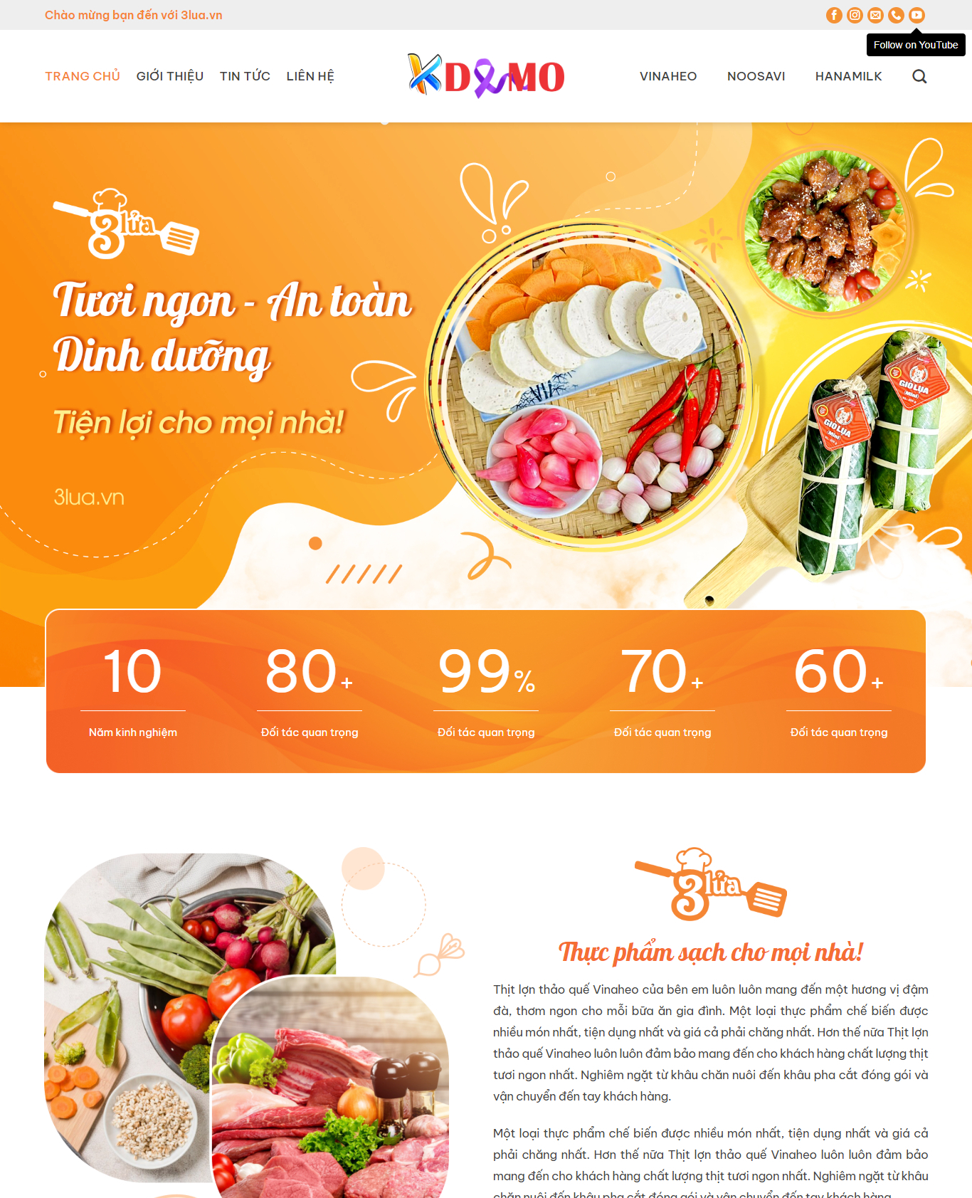 Theme WordPress Thực phẩm 3 lúa